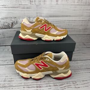 New Balance 9060 Unisex M 6 W 7.5 D Sneakers Orange Red Cream